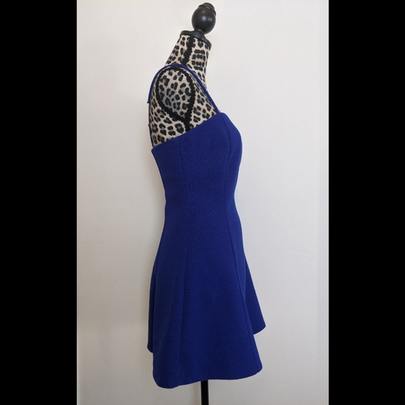 Do+Be Blue Skater Dress Adjustable Straps Medium - Picture 3 of 7